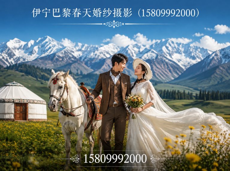 伊犁赛里木湖婚纱照展示图